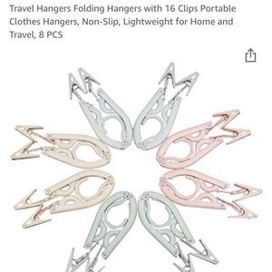 Travel Hangers Folding Hangers with 16 Clips Portable
Clothes Hangers, Non-Slip